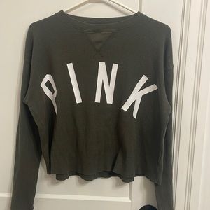 Semi cropped Victoria Secret waffle long sleeve perfect condition.